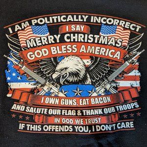Gildan Heavy Blend Hoodie Hooded Sweatshirt Politically Incorrect USA Unisex XL